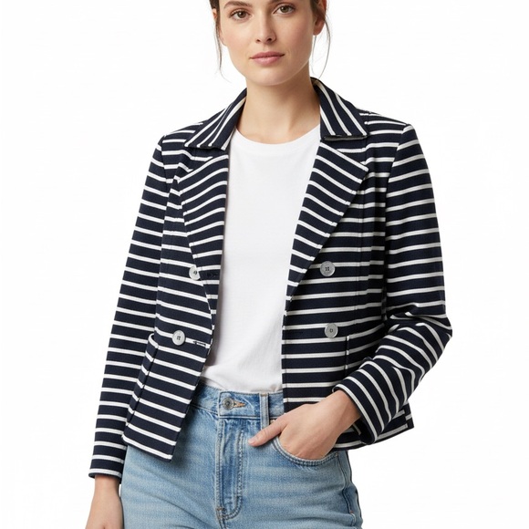 Nanette Lepore Jackets & Blazers - NANETTE LEPORE Navy Striped Women's Jacket / Blazer Women’s size 4